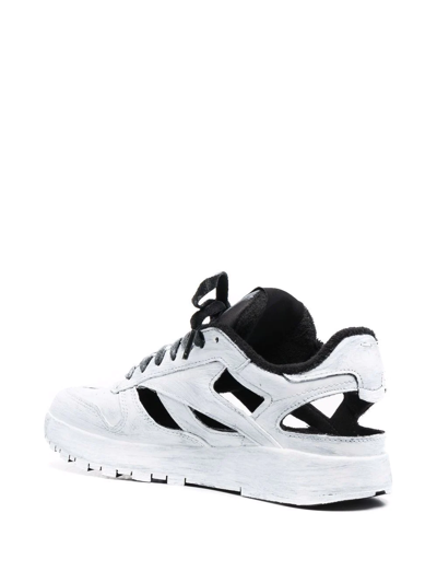 Shop Maison Margiela X Reebok Signature Tabi-toe Sneakers In White