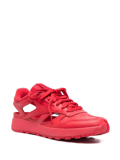 Maison Margiela Signature Tabi-toe Sneakers In Red