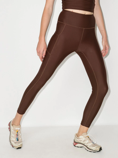 Shop Abysse Earle 7/8 Length Leggings In Brown