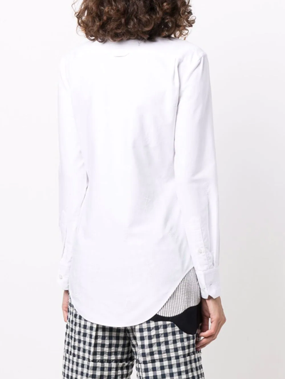 Shop Thom Browne Cotton Oxford Shirt In White