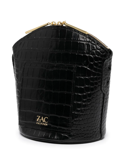 Shop Zac Zac Posen Belay Top Zip Shoulder Bag In Black