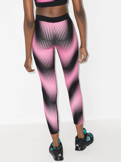 Shop Rabanne Abstract-print Leggings In Pink