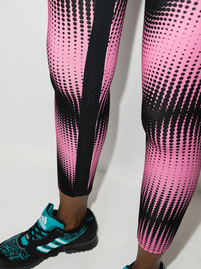 Shop Rabanne Abstract-print Leggings In Pink