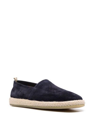 Officine Creative Black Roped 001 Espadrilles In Blue