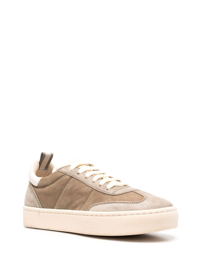 Shop Officine Creative Kombined Low-top Sneakers In Green