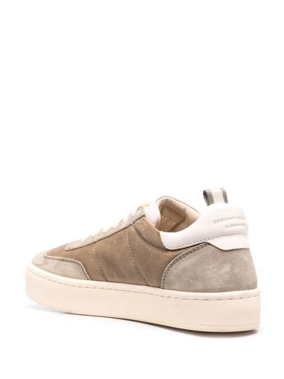 Shop Officine Creative Kombined Low-top Sneakers In Green