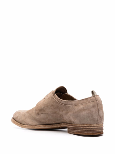 Officine Creative Lexikon Suede Oxford Shoes In Neutrals