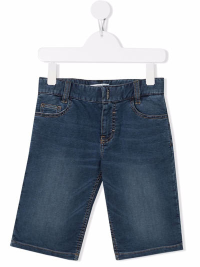 Shop Givenchy Knee-length Denim Shorts In Blue