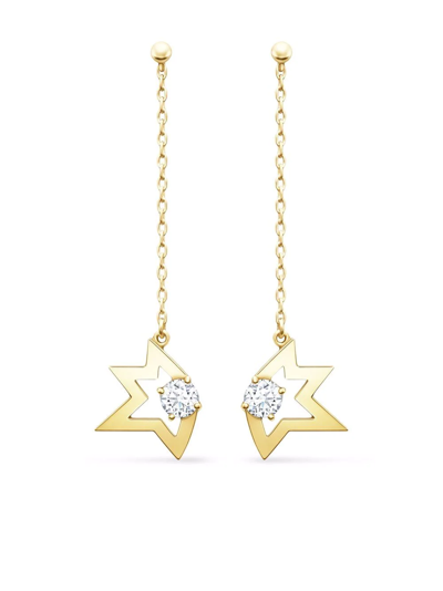 Shop Tasaki 18kt Yellow Gold Collection Line Comet Plus Diamond Drop Earrings