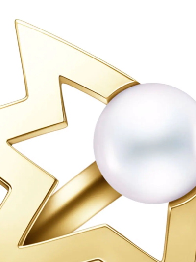 Tasaki 18kt Yellow Gold Collection Line Comet Plus Neo Pearl Ear Cuff In Gold