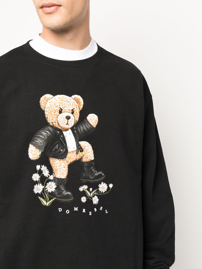 Shop Domrebel Stomp Graphic-print Sweatshirt In Black