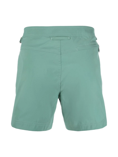 Shop Tom Ford Micro Compact Swim Shorts In Green