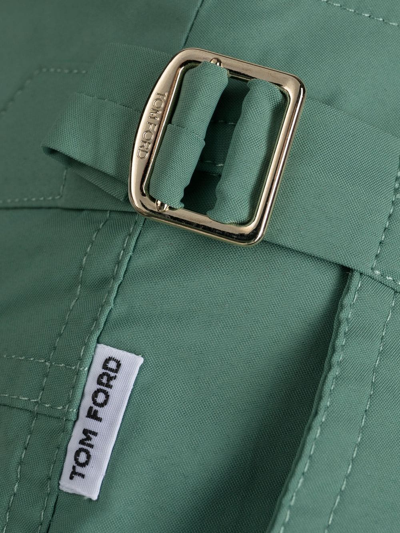 Shop Tom Ford Micro Compact Swim Shorts In Green