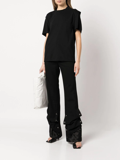 Shop Y/project High-waisted Flared Trousers In Black