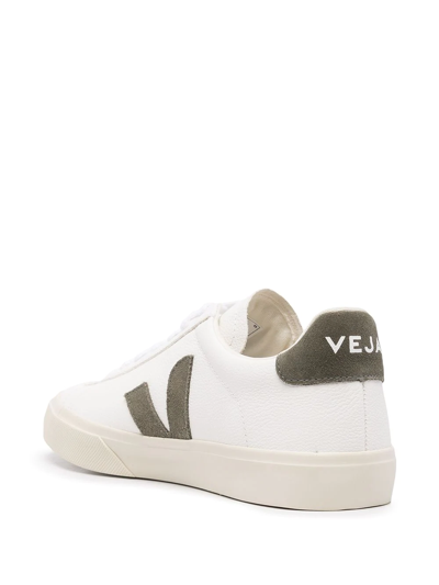 Shop Veja Campo Leather Sneakers In White