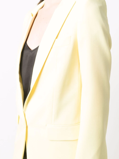 Shop Stella Mccartney Single-breasted Tailored Wool Blazer In Yellow