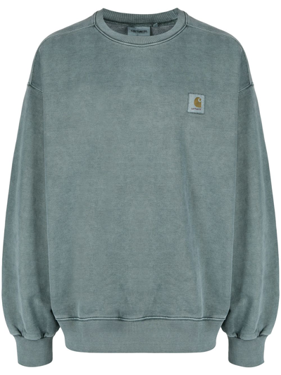 Carhartt Chest Logo-patch Sweatshirt In Green