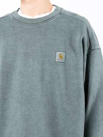 Carhartt Chest Logo-patch Sweatshirt In Green