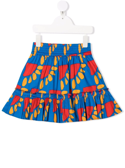 Shop Stella Mccartney Graphic Sun-print Mini Skirt In Blue
