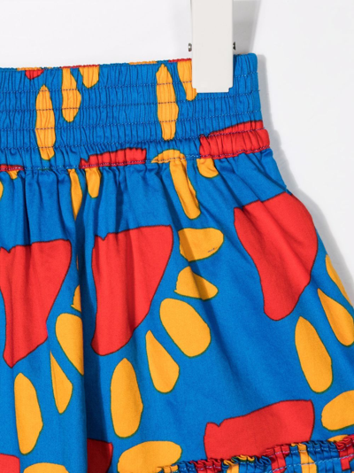 Shop Stella Mccartney Graphic Sun-print Mini Skirt In Blue
