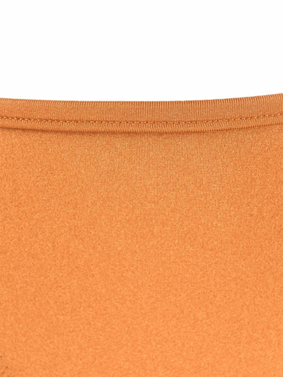 Noire Swimwear High-shine Triangle-cup Bikini Set In Orange