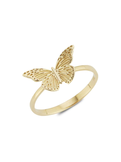 Shop Saks Fifth Avenue Women's 14k Yellow Gold Butterfly Ring