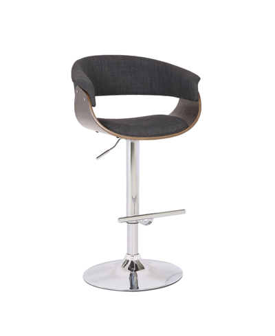 Shop Ac Pacific Weathered Oak Modern Swivel-adjustable Barstool With Armrests