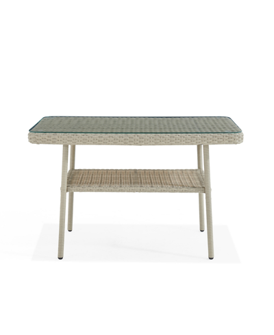 Shop Alaterre Furniture Windham All-weather Wicker Outdoor Cocktail Table With Glass Top