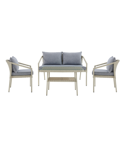 Shop Alaterre Furniture Windham All-weather Wicker Outdoor Conversation Set With Cocktail Table Set