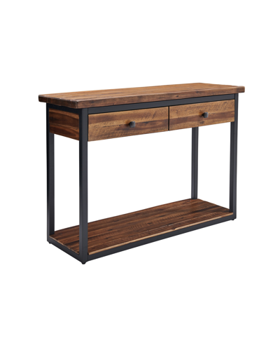 Shop Alaterre Furniture Claremont Rustic Wood Console Table With Drawers And Low Shelf