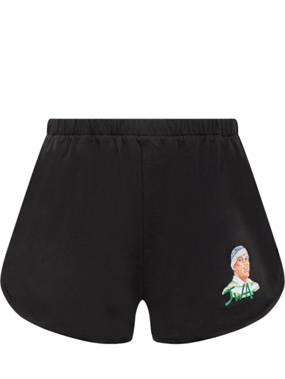 Shop Jw Anderson Printed Running Shorts In Black