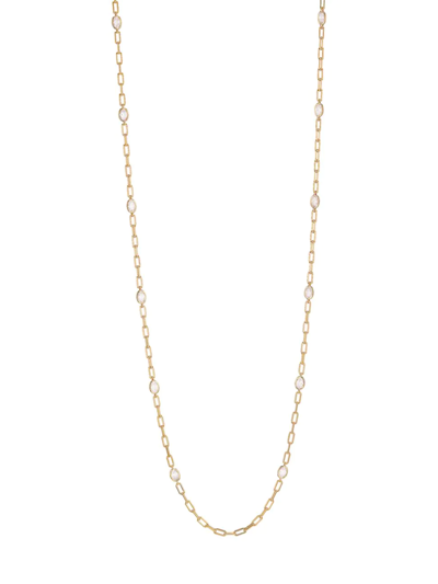 Shop Adriana Orsini Women's Elevate 18k-gold-plated & Cubic Zirconia Paper Clip Station Necklace