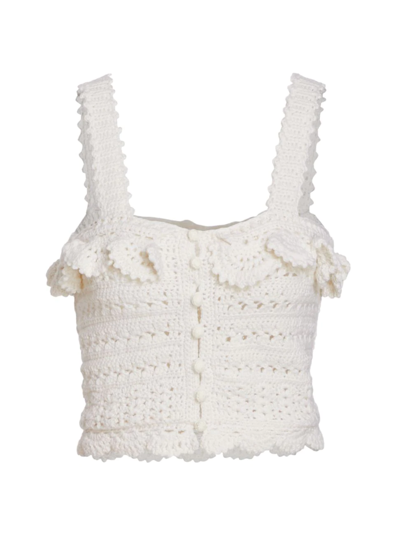 Shop Sea Women's Rylee Crochet Crop Top In Cream