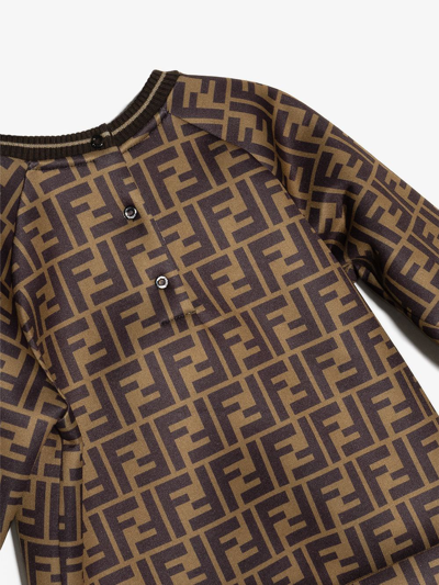 Shop Fendi Teddy Bear Ff Sweatshirt In Brown