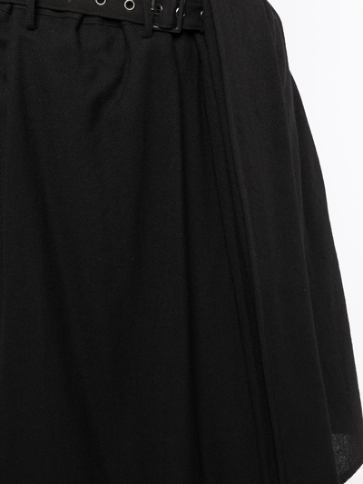 Shop Yohji Yamamoto Without Chain Flap Skirt In Schwarz