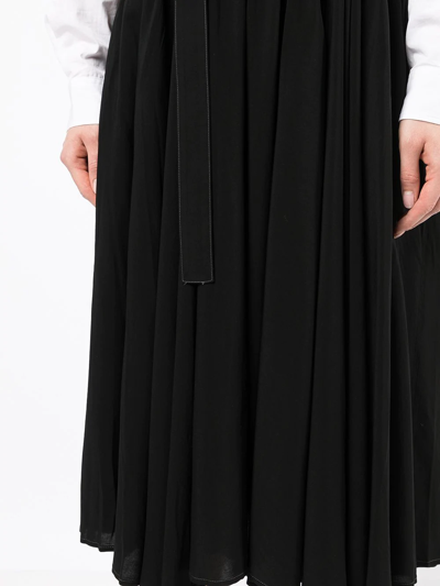 Shop Yohji Yamamoto Suspender-strap Skirt In Schwarz
