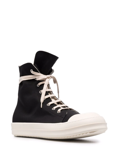 Rick Owens Drkshdw Drkshdw By Rick Owens Hollywood High Top Sneakers Black And Milk