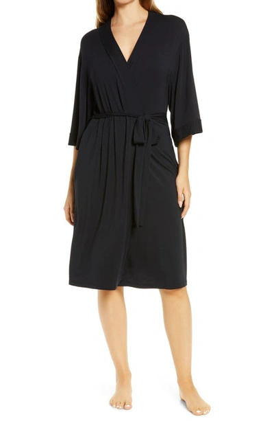 Shop Papinelle Jersey Robe In Black