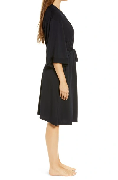Shop Papinelle Jersey Robe In Black