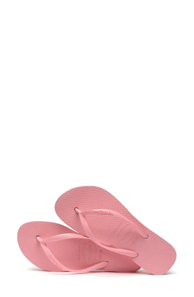 Shop Havaianas Slim Flatform Flip Flop In Macron Pink