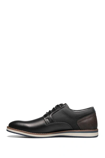 Shop Nunn Bush Circuit Leather Plain Toe Derby In Black Multi