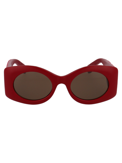 Shop Gucci Eyewear Sunglasses In 001 Red Red Brown