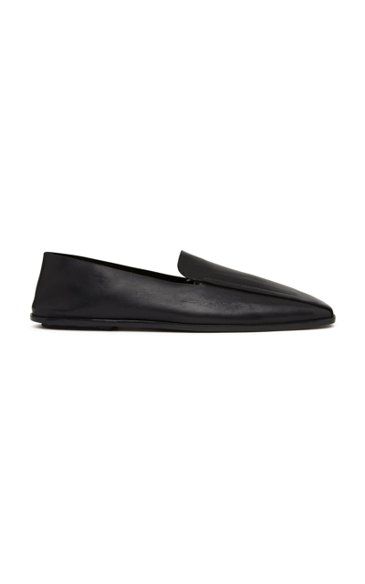 Shop St Agni Women's Modernist Leather Loafers In Black