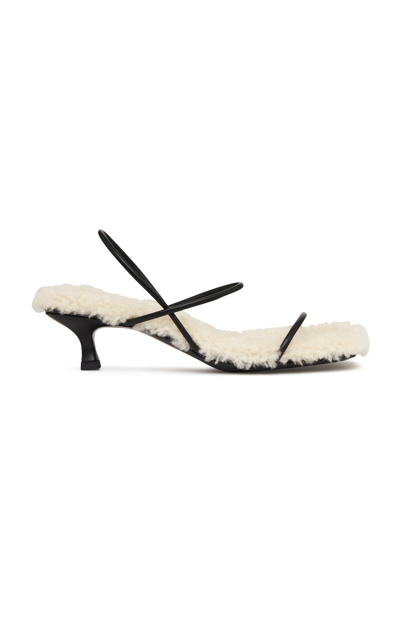 Shop St Agni Women's Shearling Sandals In Neutral