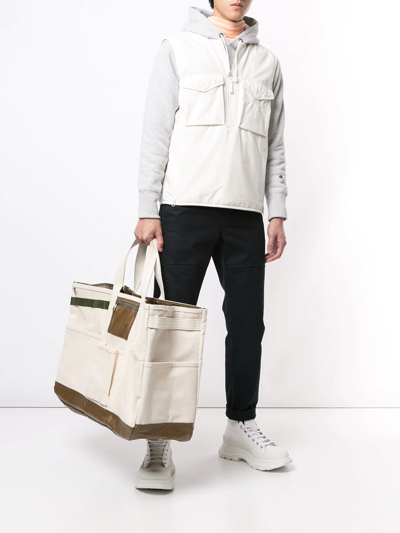 Shop As2ov Alberton Canvas Tote Bag In White