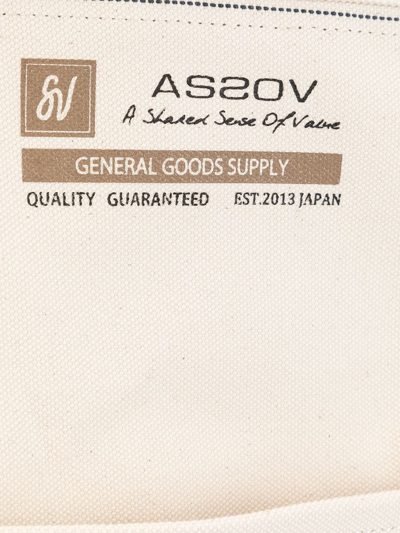 As2ov Alberton Canvas Tote Bag In White