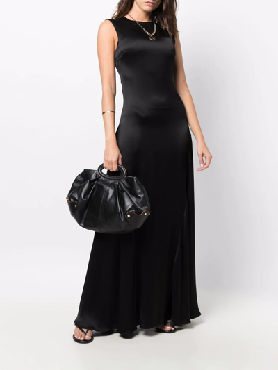 Ami Alexandre Mattiussi Sleek Sleeveless Maxi Dress With Flowing Silhouette In Black