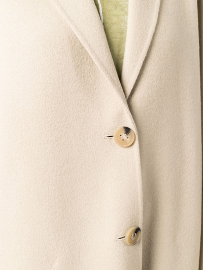 Shop Acne Studios Single-breasted Wool Coat In Neutrals