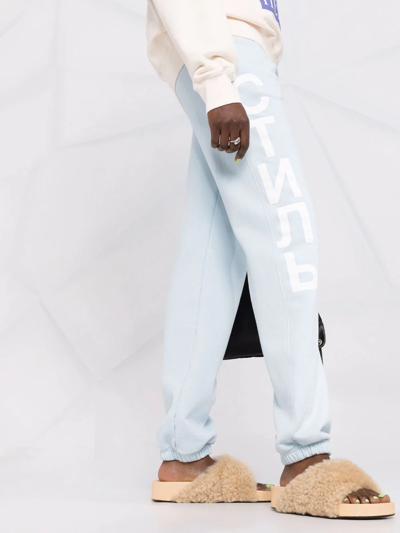 Heron Preston Стиль-logo Track Pants In Blue