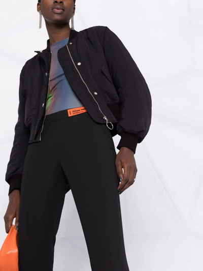 Shop Heron Preston Gabardine Strech Trousers In Black